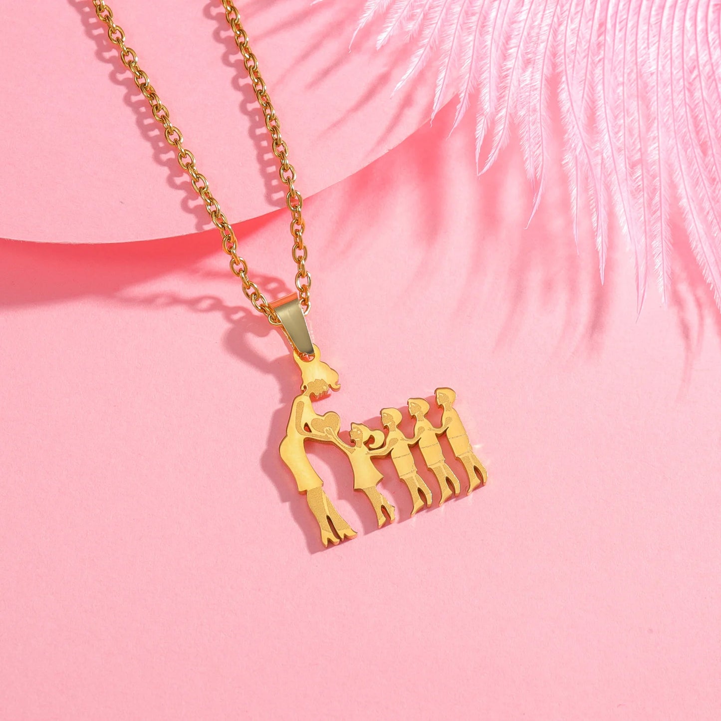 Children (Girls and Boys) Stainless Steel Family Necklaces