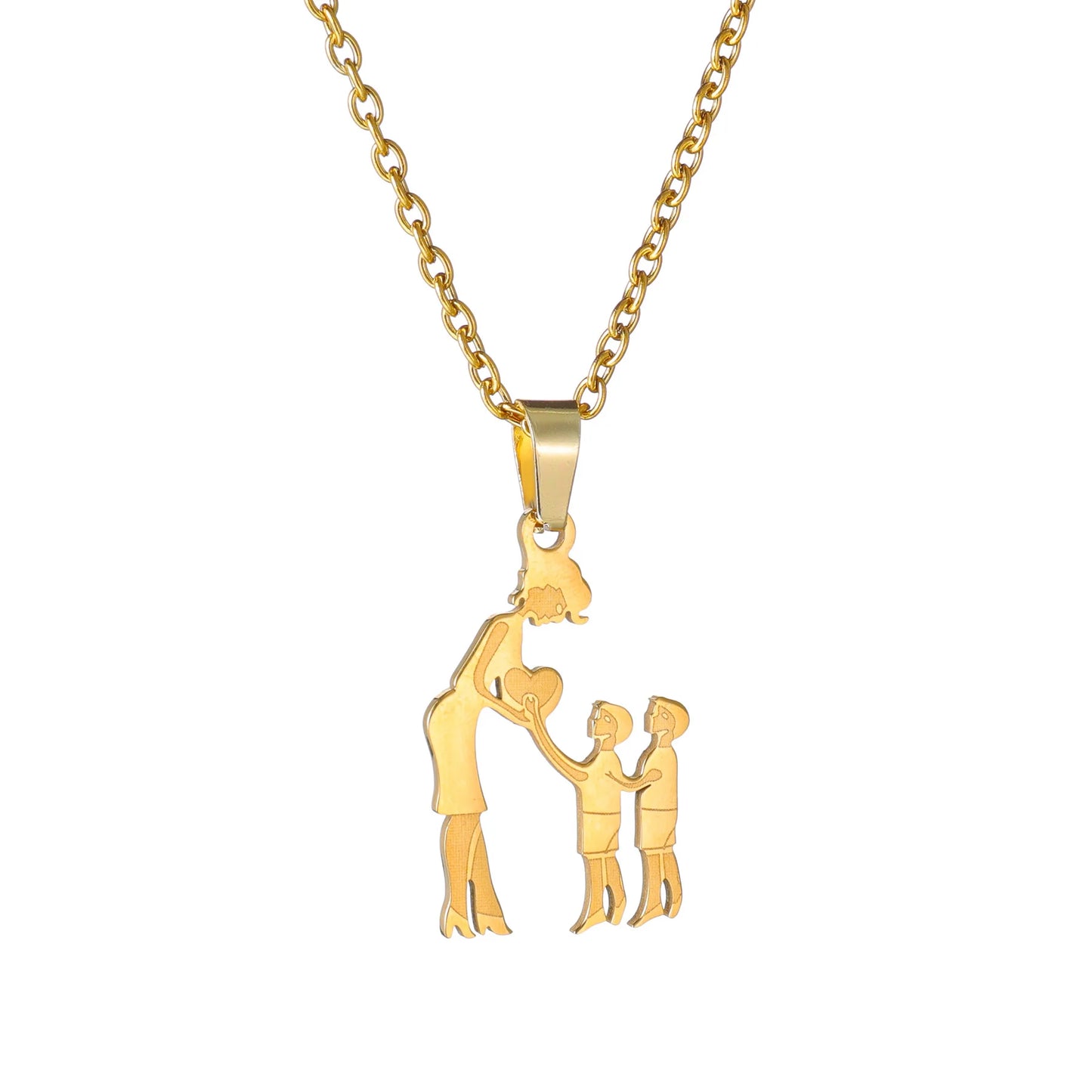 Children (Girls and Boys) Stainless Steel Family Necklaces