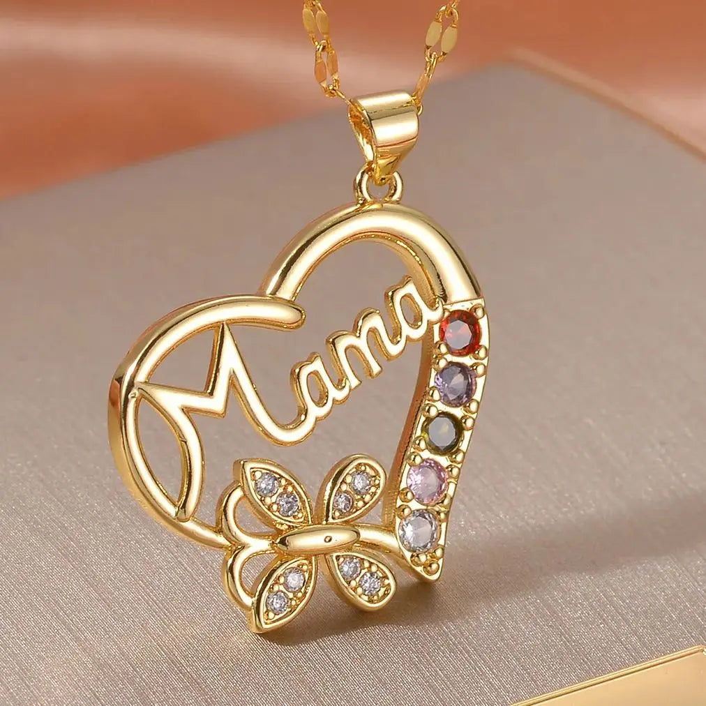 Children (Girls and Boys) Stainless Steel Family Necklaces