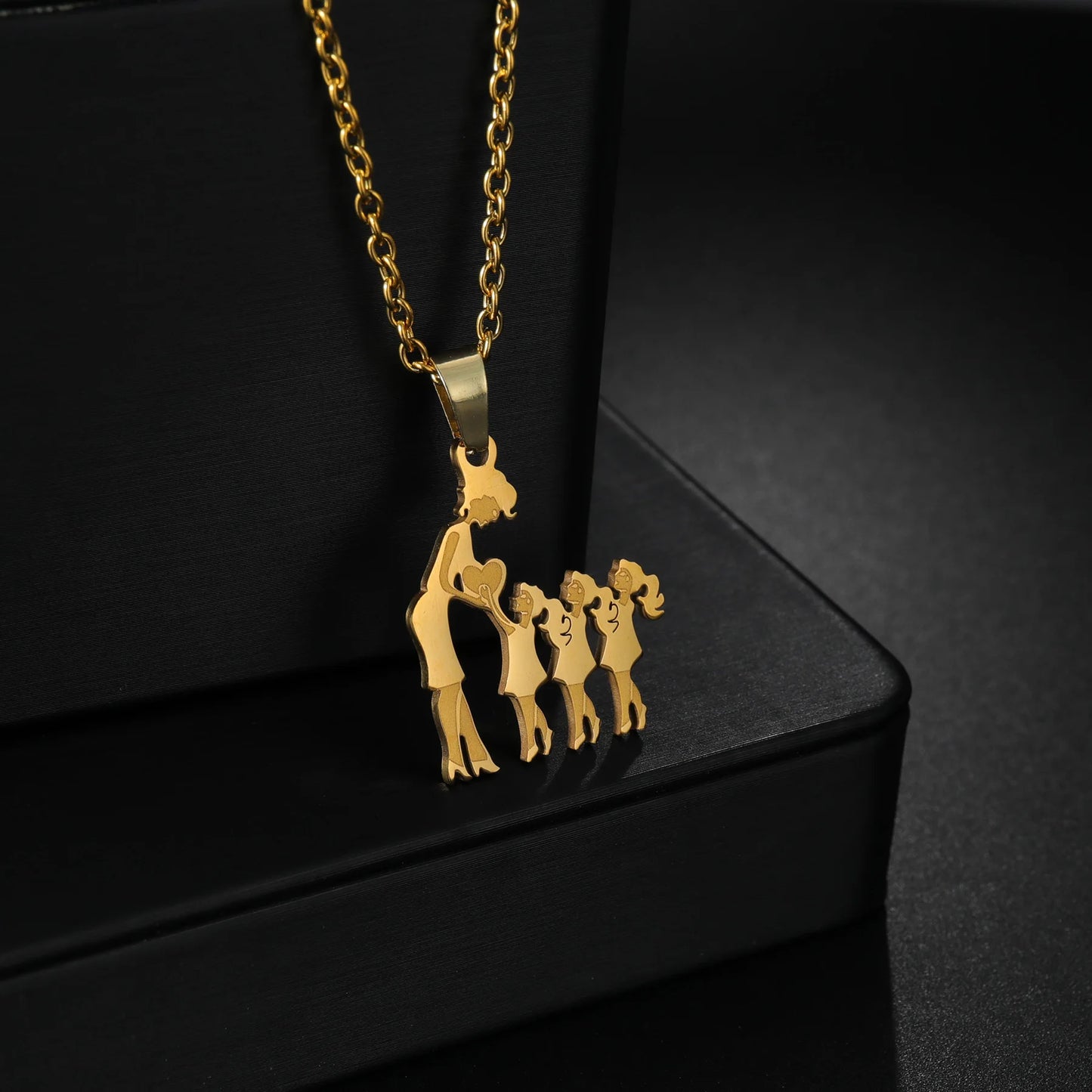 Children (Girls and Boys) Stainless Steel Family Necklaces