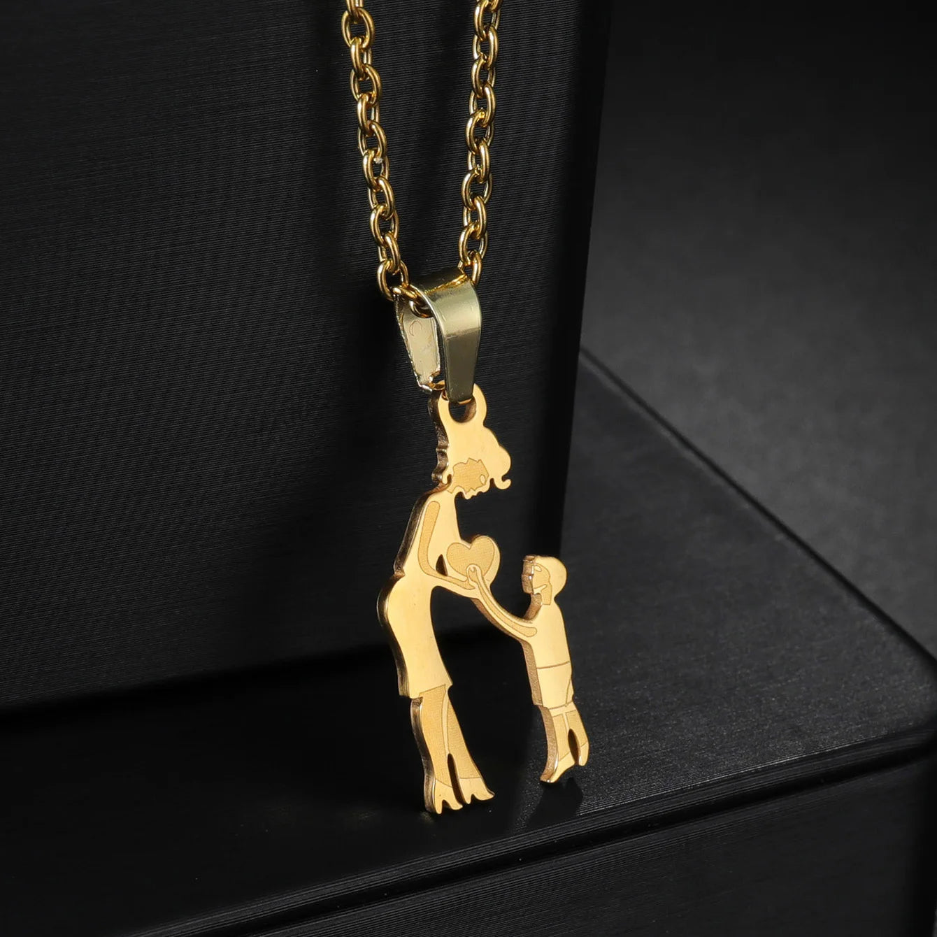 Children (Girls and Boys) Stainless Steel Family Necklaces