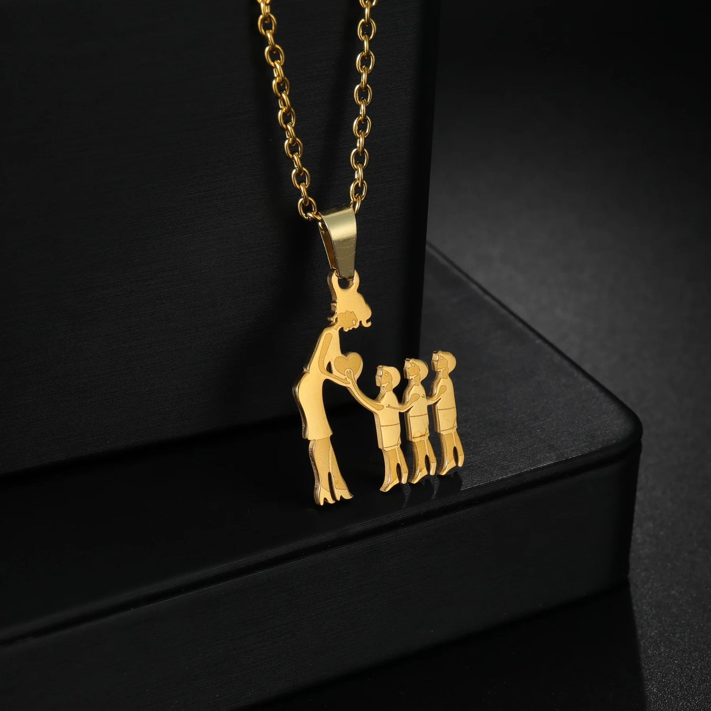 Children (Girls and Boys) Stainless Steel Family Necklaces