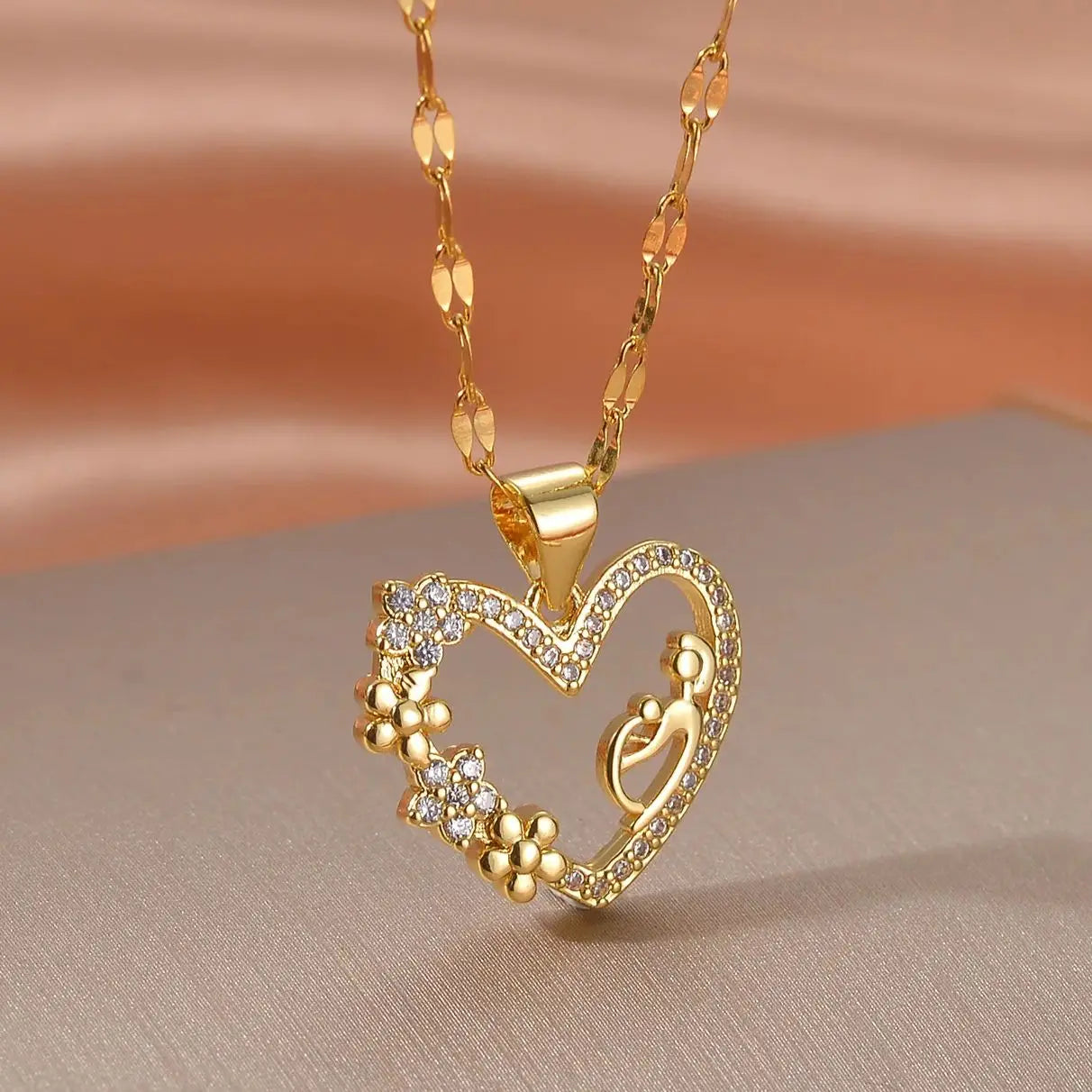 Children (Girls and Boys) Stainless Steel Family Necklaces