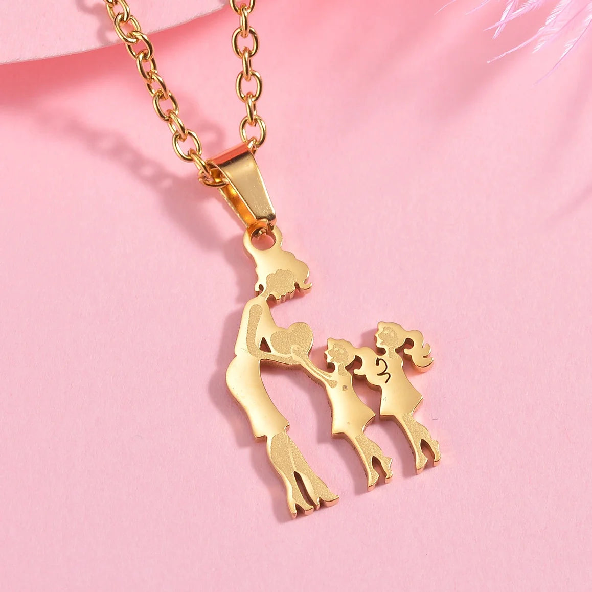 Children (Girls and Boys) Stainless Steel Family Necklaces