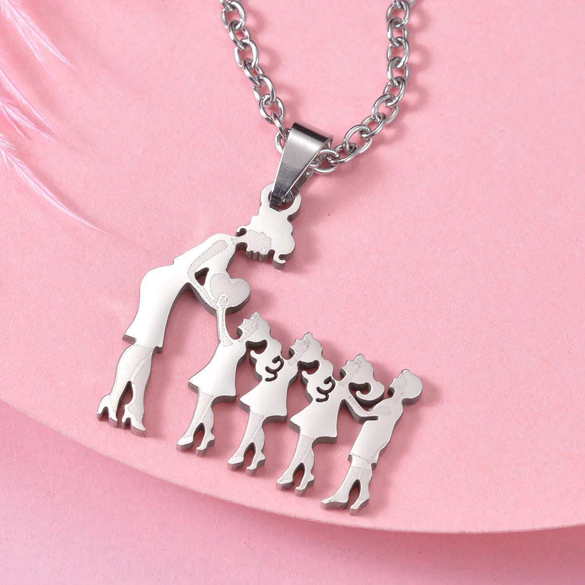 Children (Girls and Boys) Stainless Steel Family Necklaces