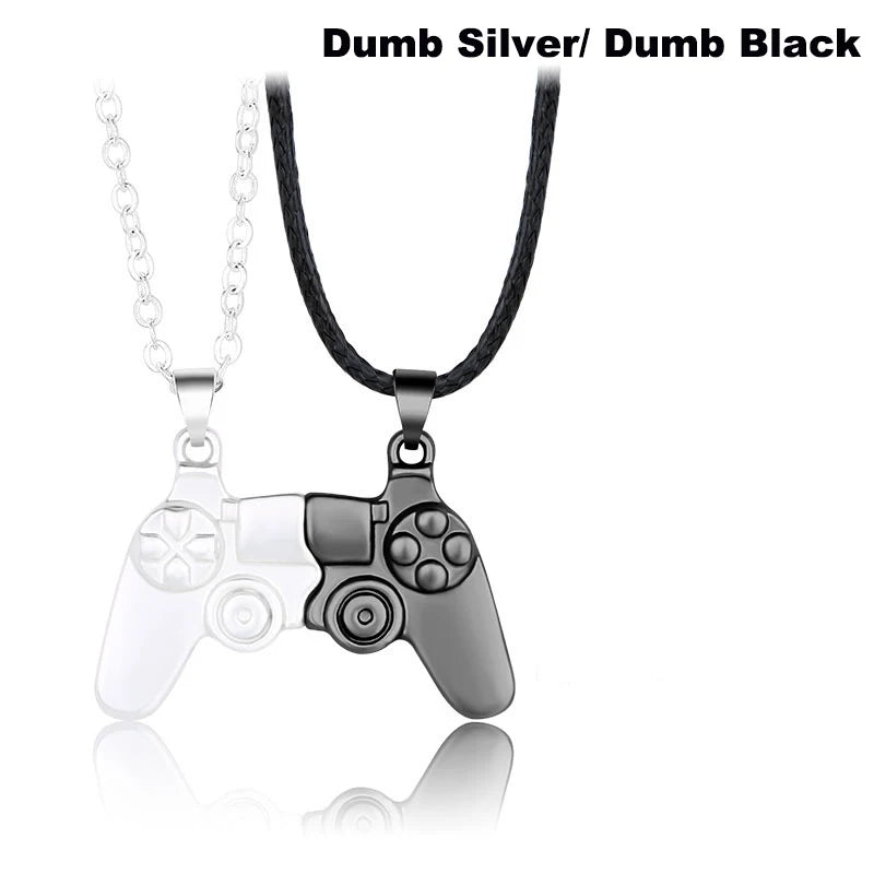 Friendship necklace magnet Gamepad 2 parts pendant