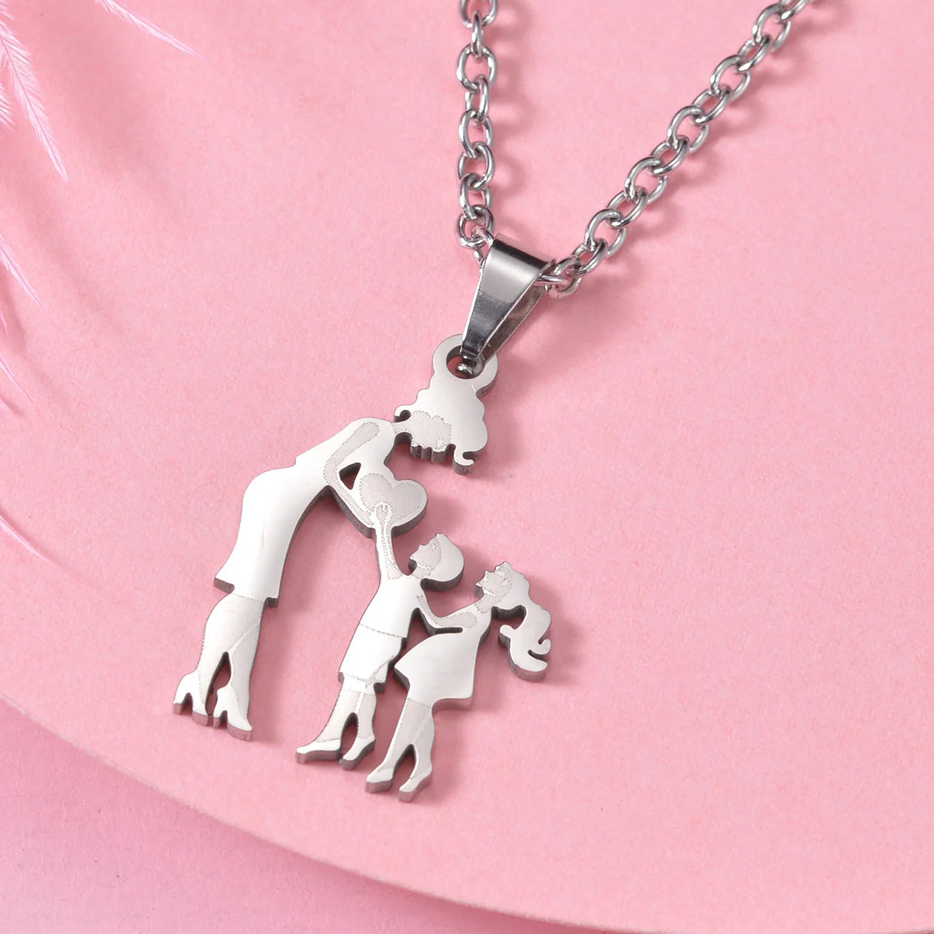 Children (Girls and Boys) Stainless Steel Family Necklaces