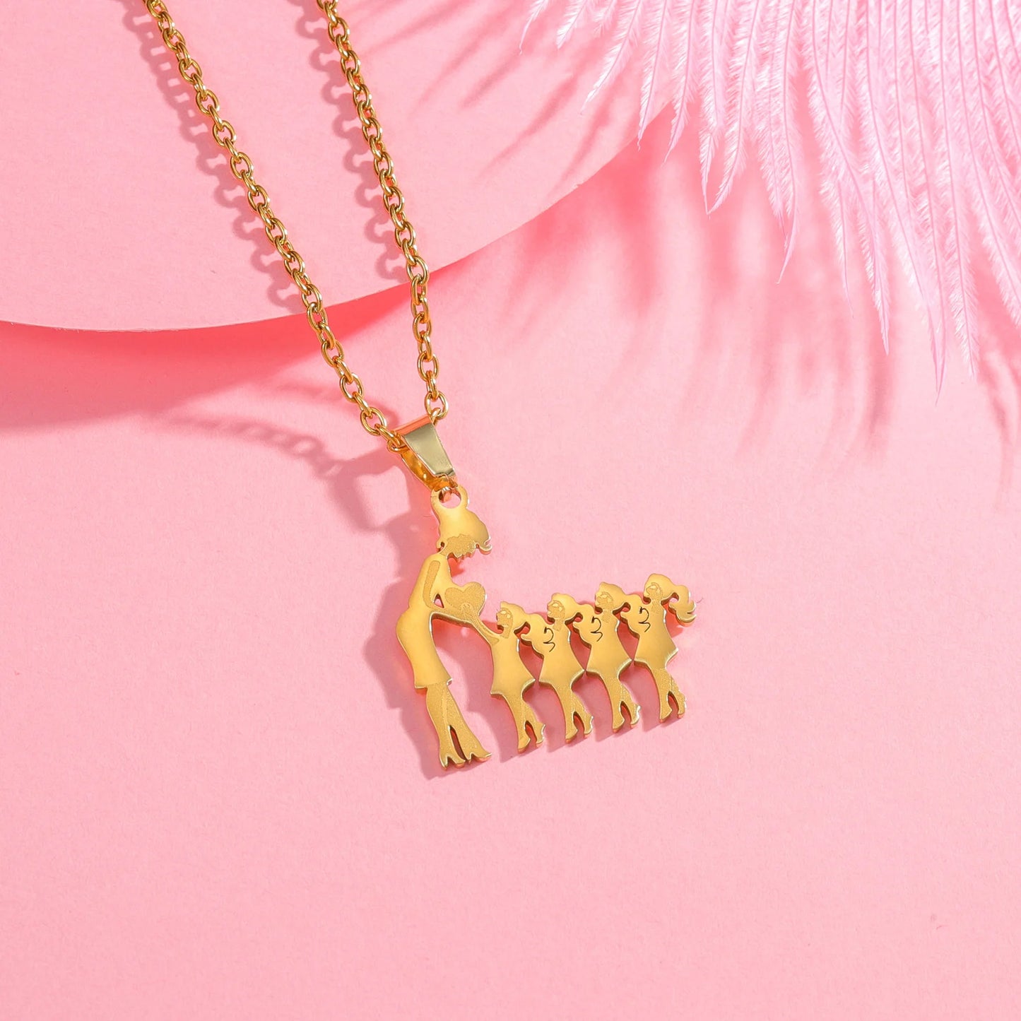 Children (Girls and Boys) Stainless Steel Family Necklaces