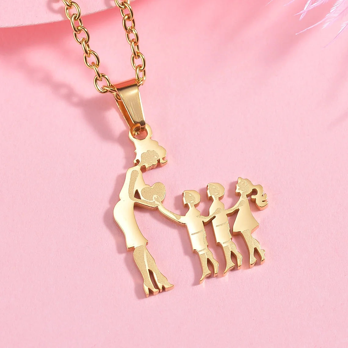Children (Girls and Boys) Stainless Steel Family Necklaces