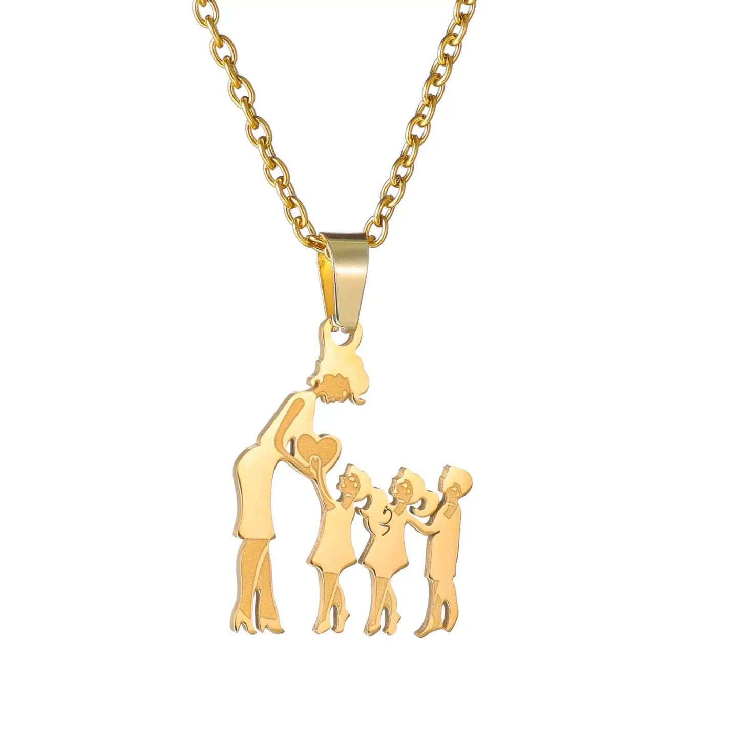 Children (Girls and Boys) Stainless Steel Family Necklaces