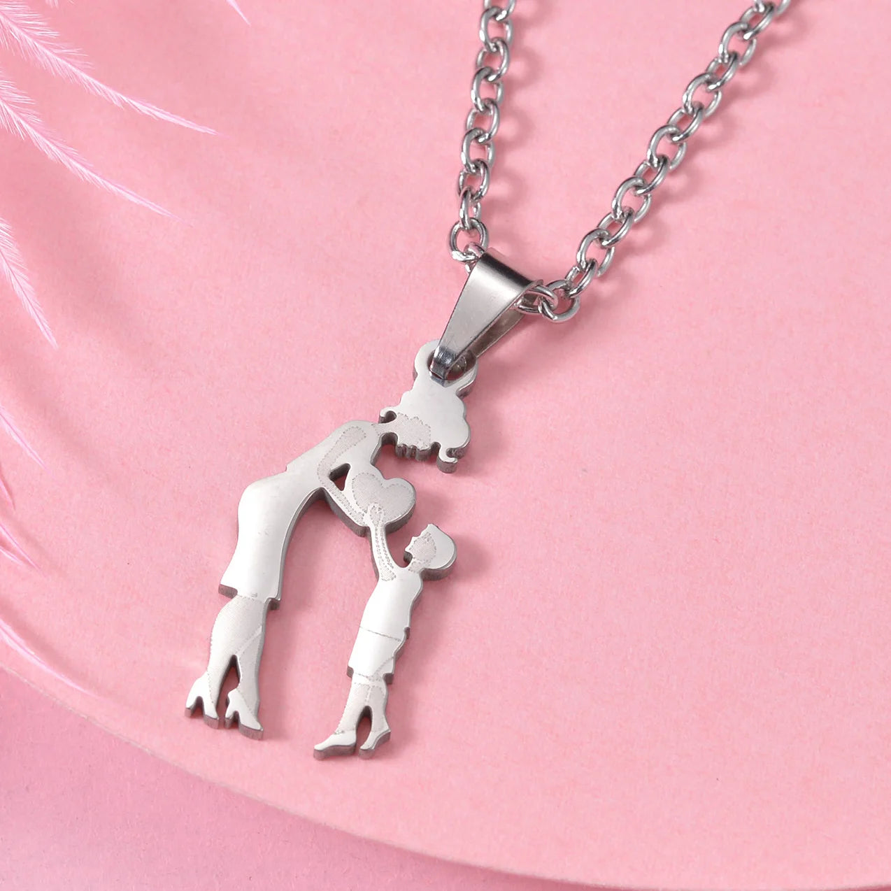 Children (Girls and Boys) Stainless Steel Family Necklaces