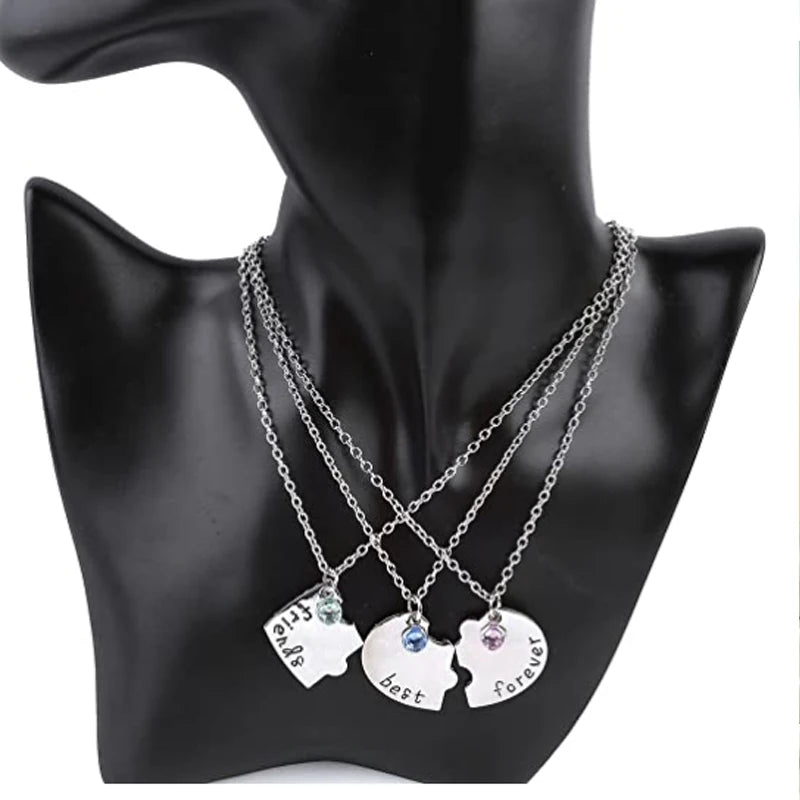 3 Piece Set Best Friend Friendship Pendants