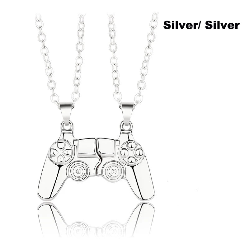 Friendship necklace magnet Gamepad 2 parts pendant