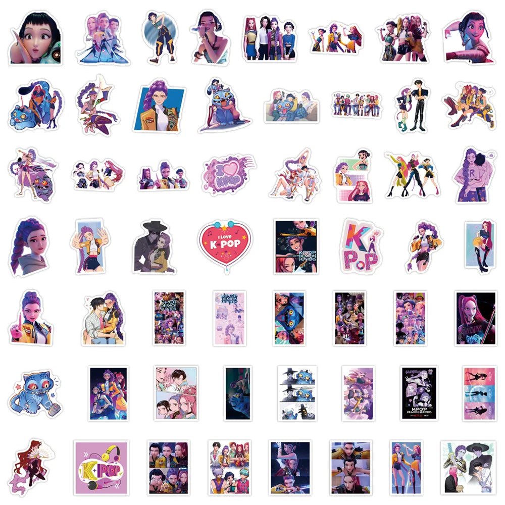 KPop Demon Hunters Stickers 55Pcs Anime