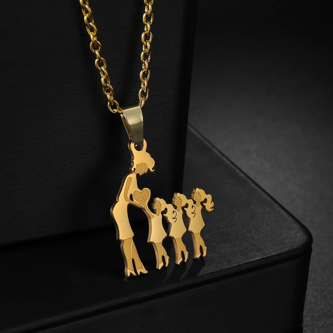 Children (Girls and Boys) Stainless Steel Family Necklaces