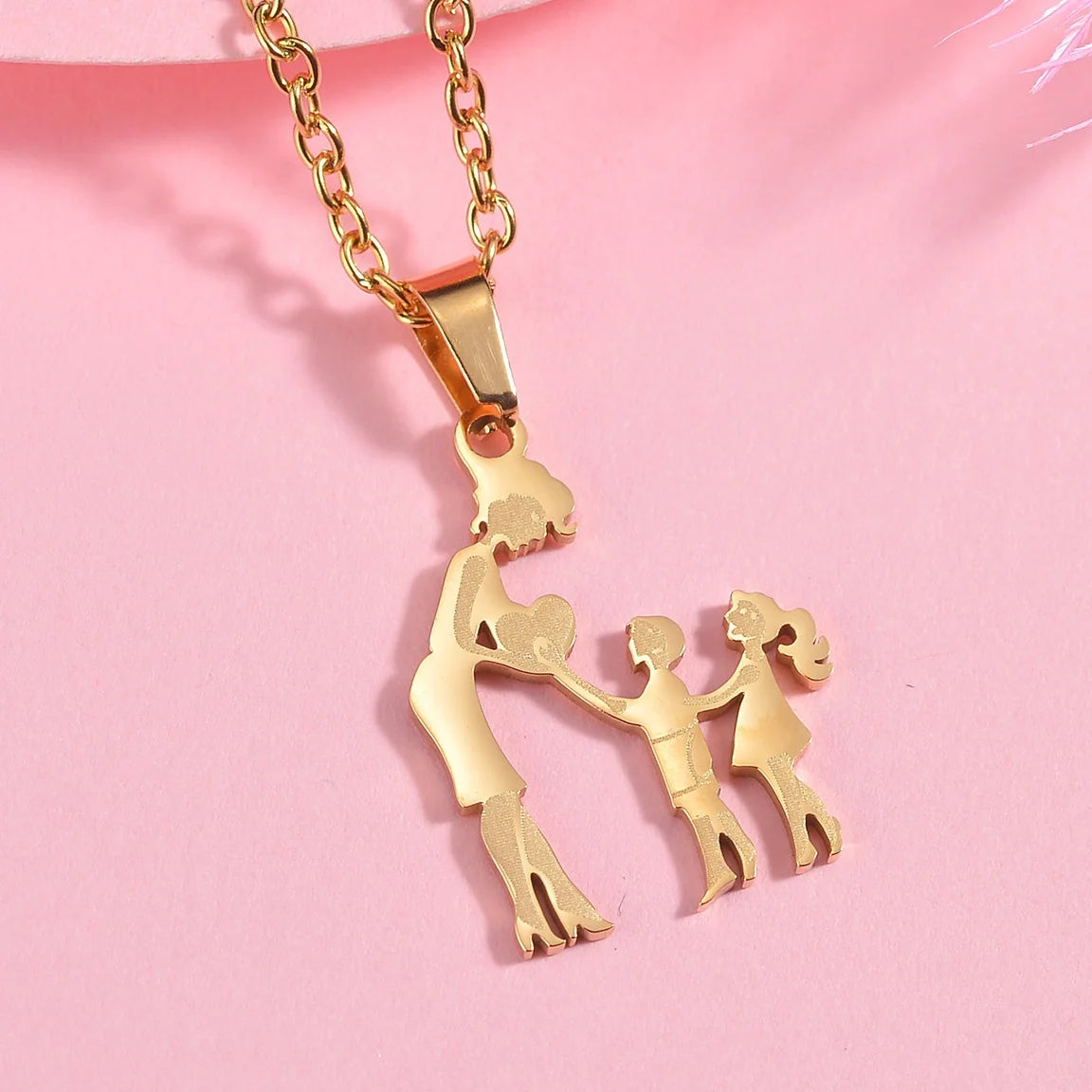 Children (Girls and Boys) Stainless Steel Family Necklaces