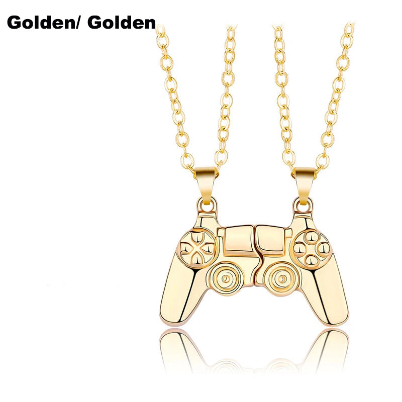 Friendship necklace magnet Gamepad 2 parts pendant