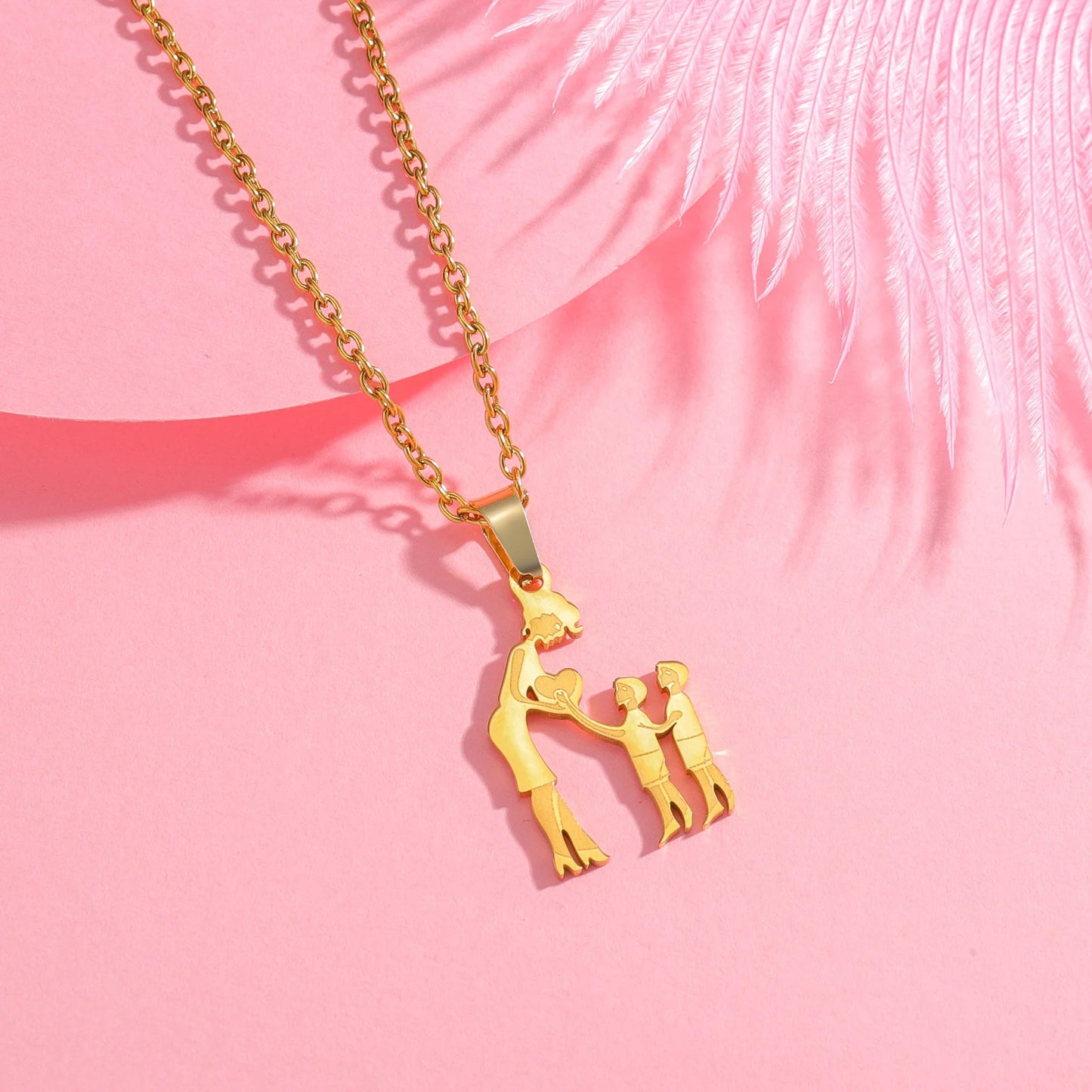 Children (Girls and Boys) Stainless Steel Family Necklaces
