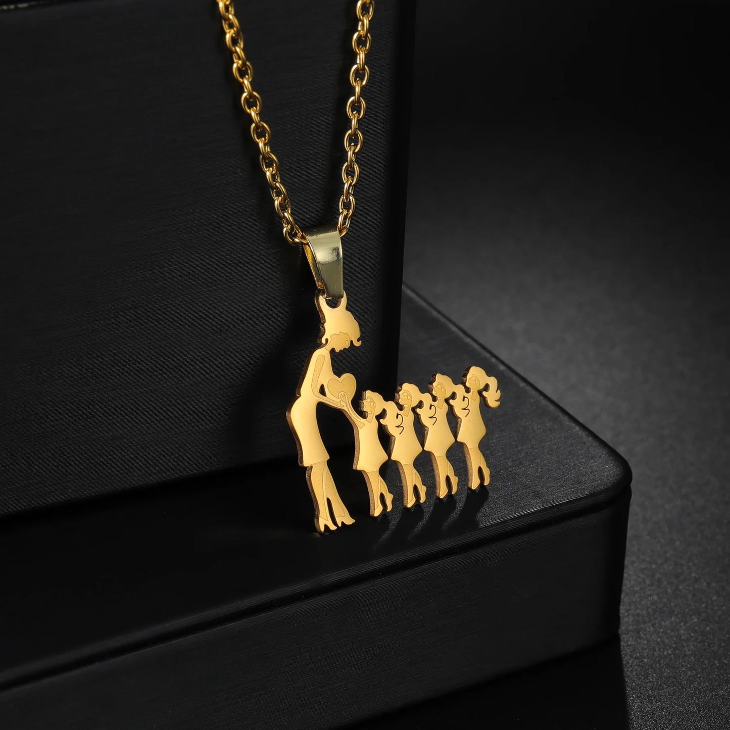 Children (Girls and Boys) Stainless Steel Family Necklaces