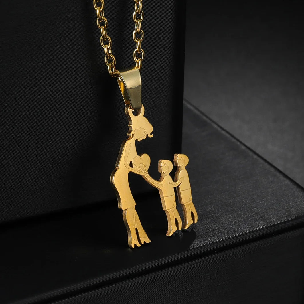 Children (Girls and Boys) Stainless Steel Family Necklaces