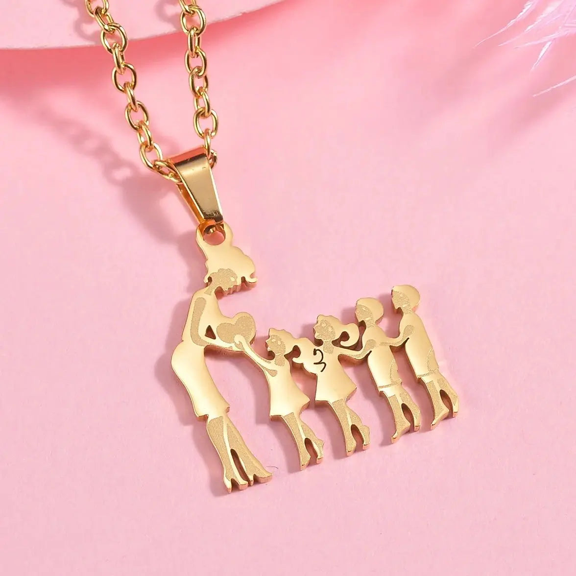 Children (Girls and Boys) Stainless Steel Family Necklaces