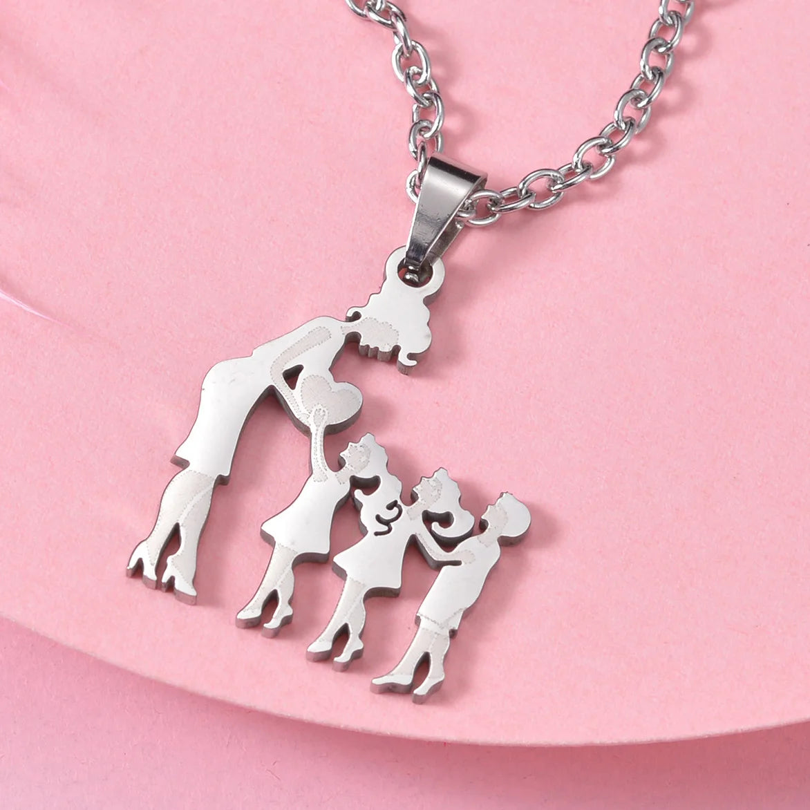Children (Girls and Boys) Stainless Steel Family Necklaces