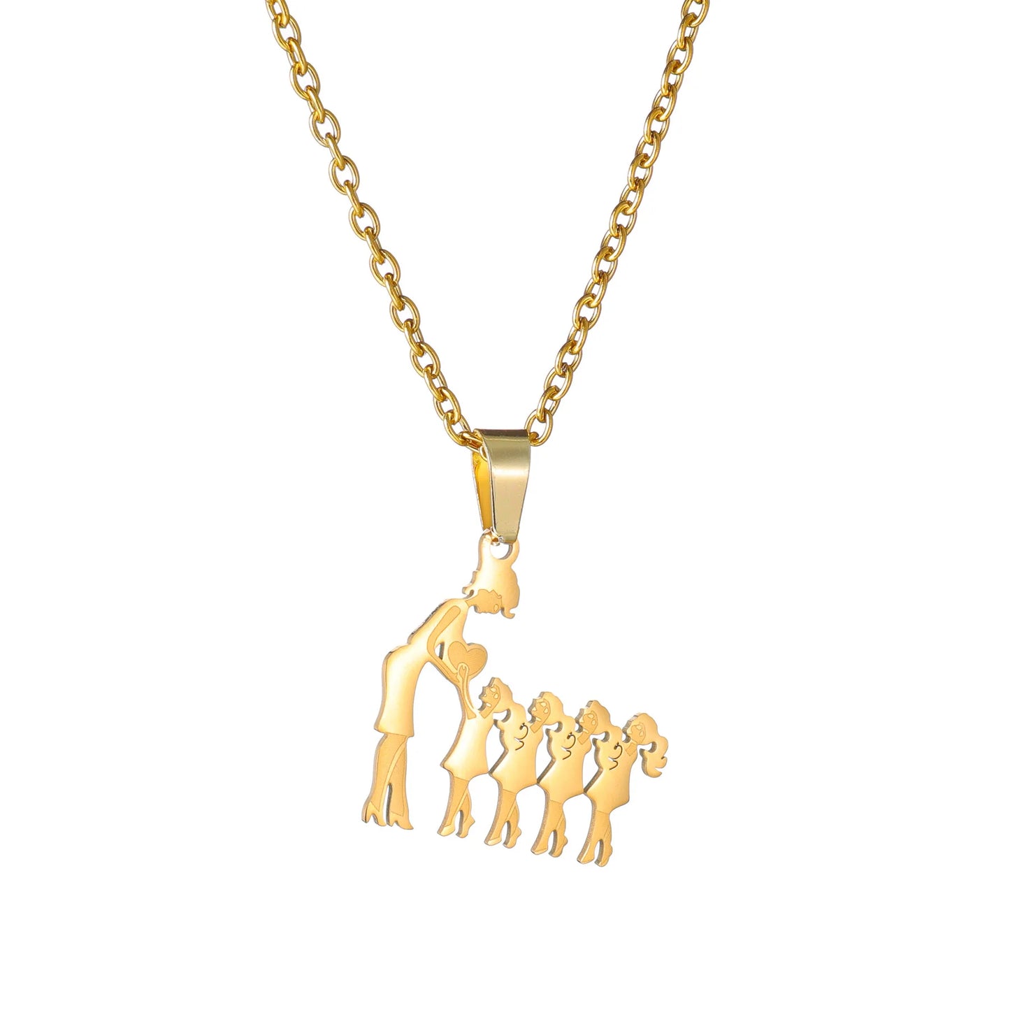 Children (Girls and Boys) Stainless Steel Family Necklaces