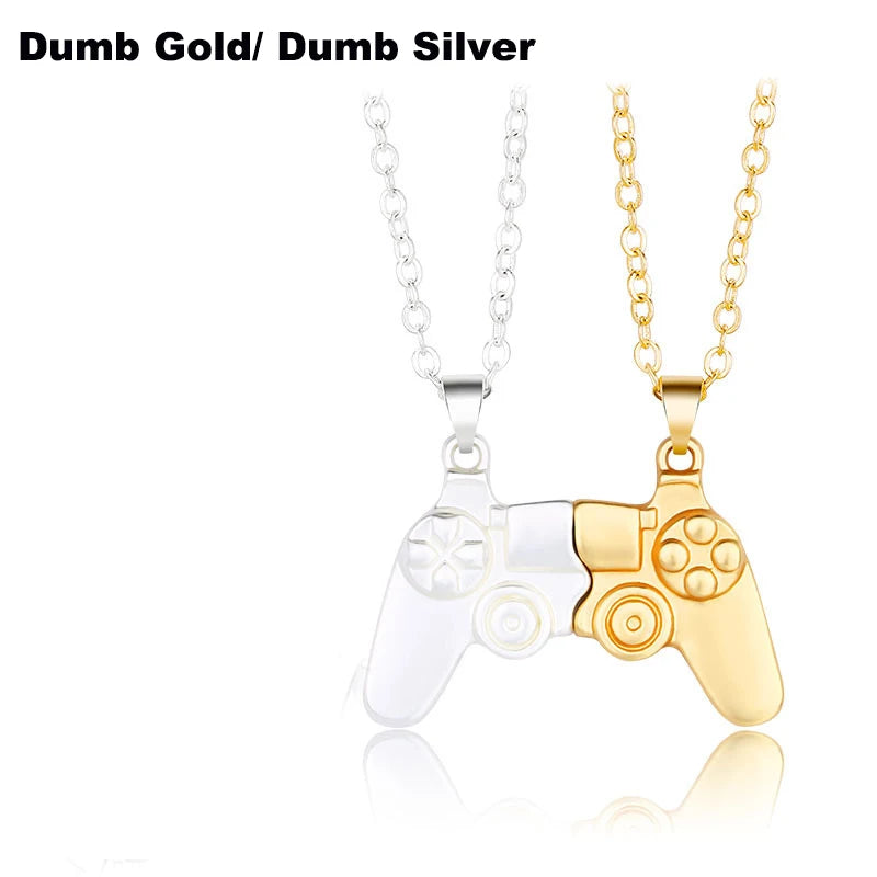 Friendship necklace magnet Gamepad 2 parts pendant