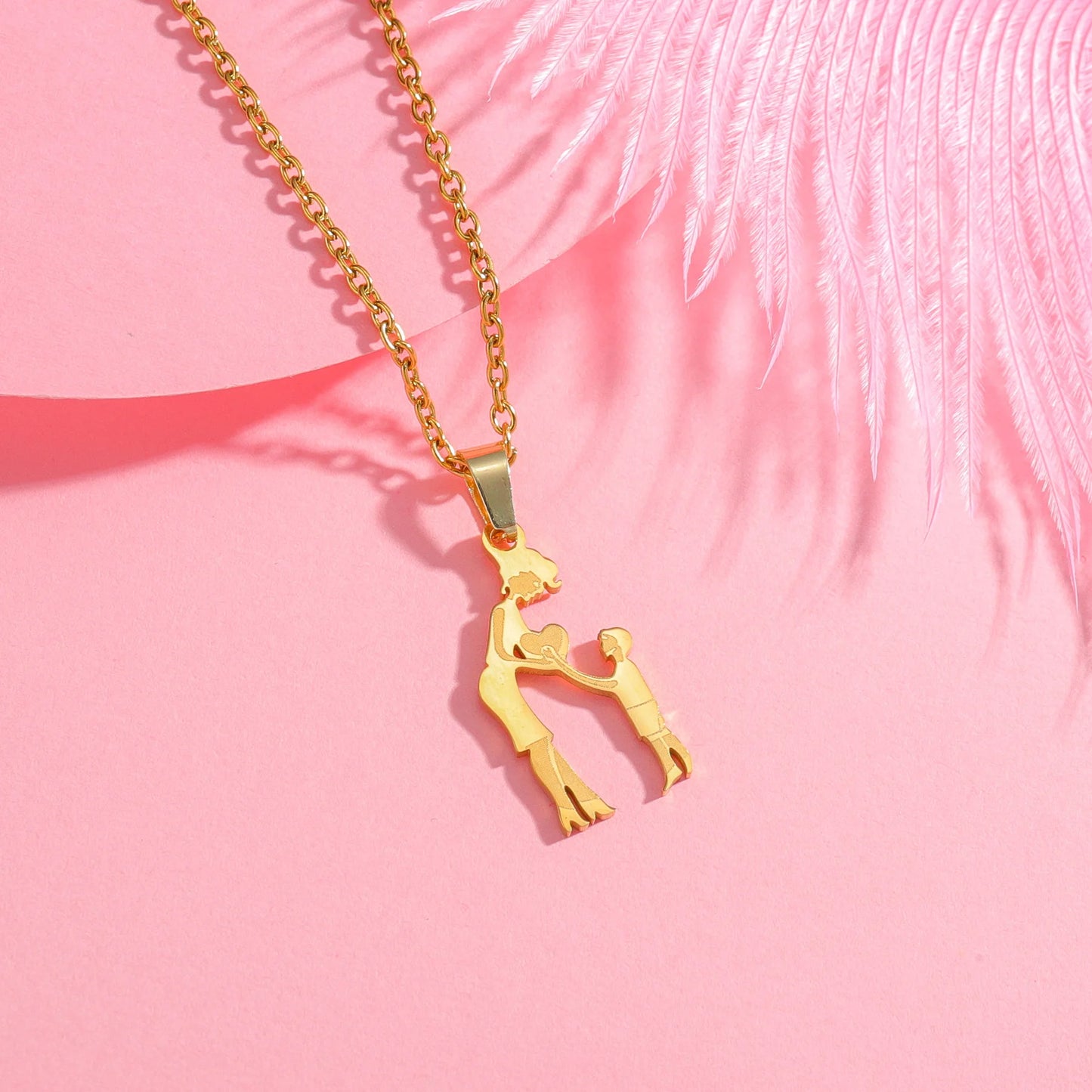 Children (Girls and Boys) Stainless Steel Family Necklaces