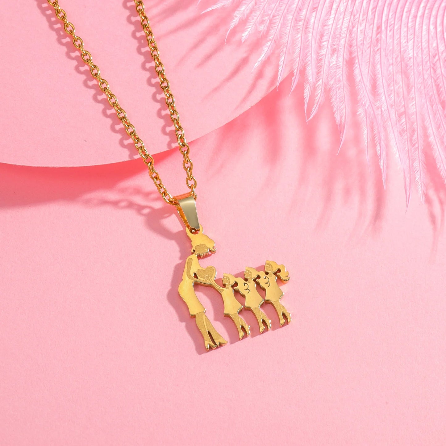 Children (Girls and Boys) Stainless Steel Family Necklaces