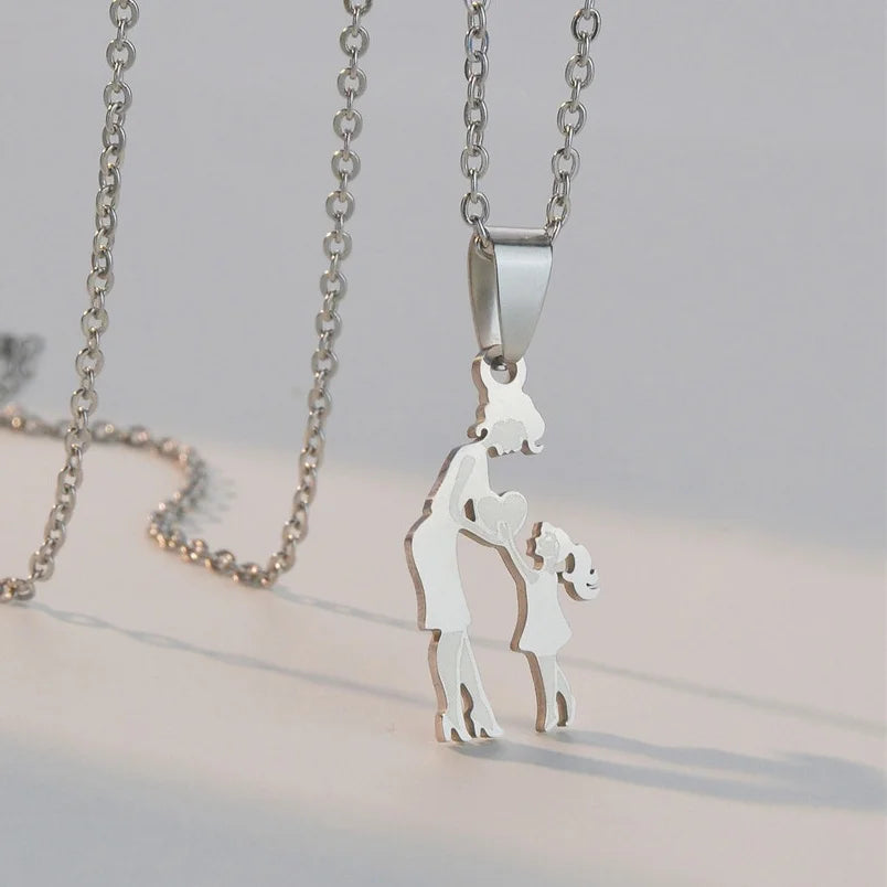 Children (Girls and Boys) Stainless Steel Family Necklaces