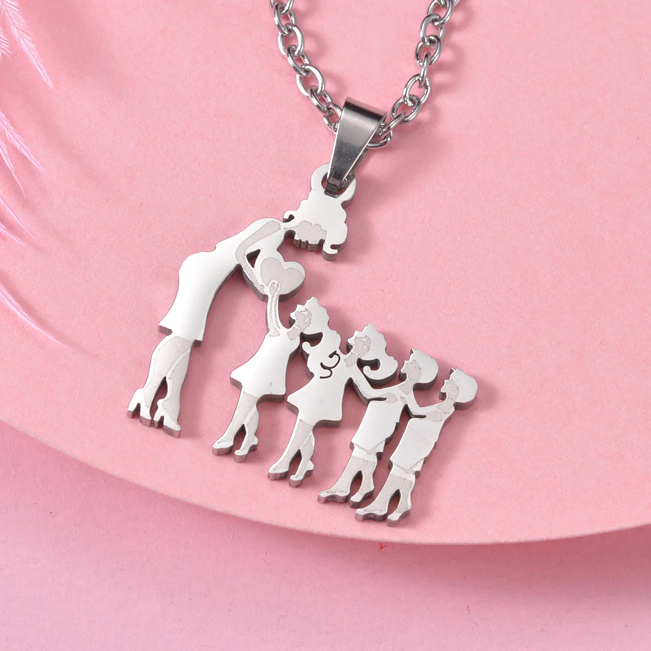 Children (Girls and Boys) Stainless Steel Family Necklaces