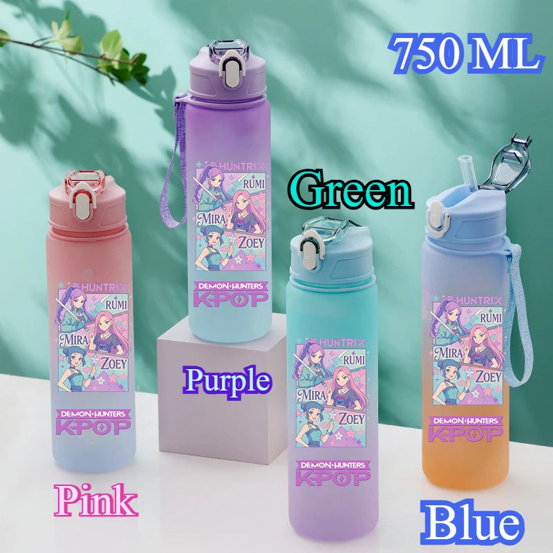 KPop Demon Hunters HUNTR/X Rumi Mira Zoey Water Bottle