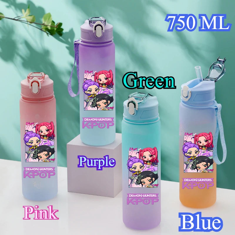 KPop Demon Hunters HUNTR/X Rumi Mira Zoey Water Bottle