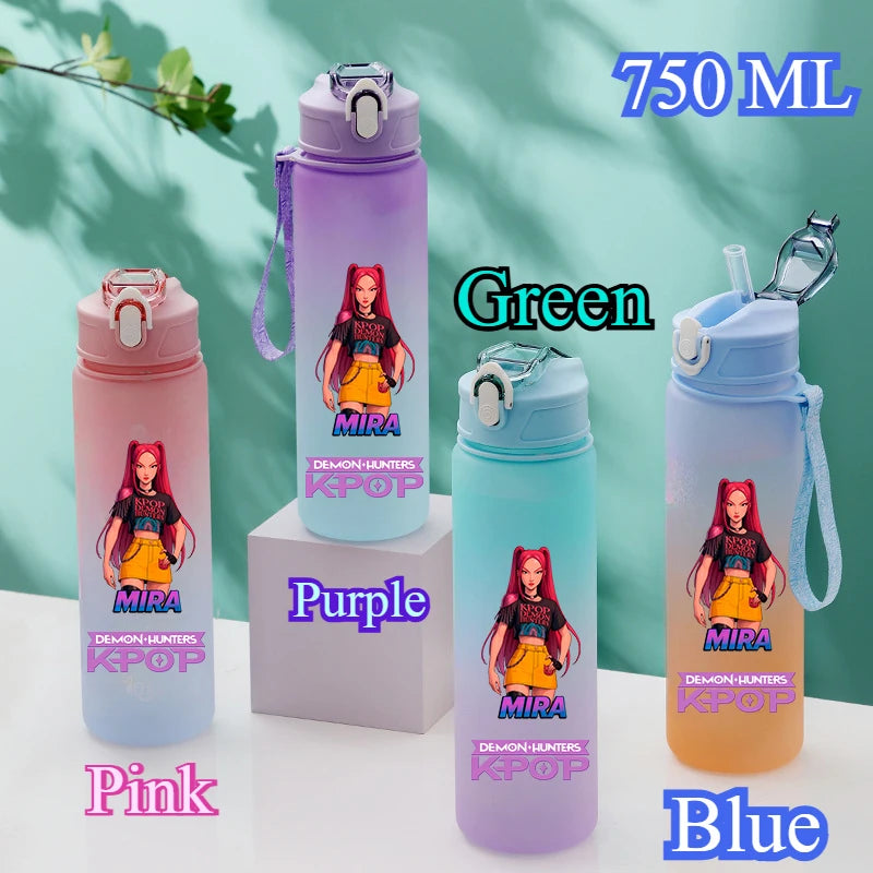 KPop Demon Hunters HUNTR/X Rumi Mira Zoey Water Bottle
