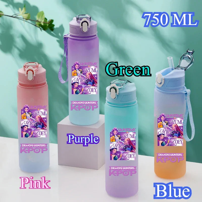KPop Demon Hunters HUNTR/X Rumi Mira Zoey Water Bottle