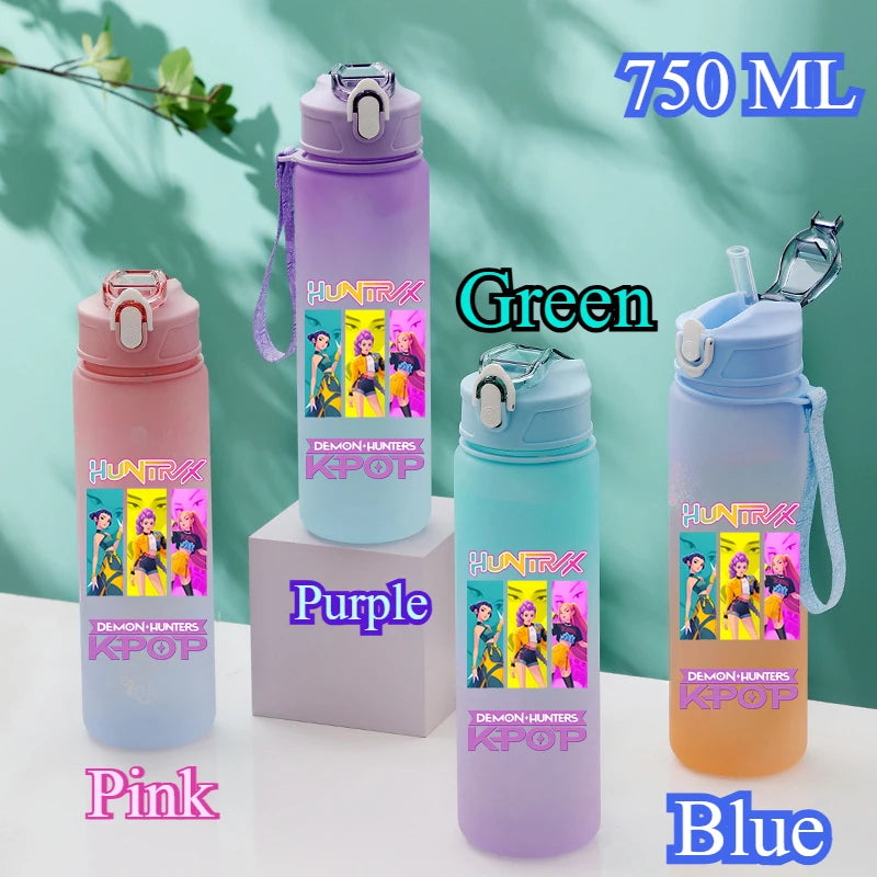 KPop Demon Hunters HUNTR/X Rumi Mira Zoey Water Bottle