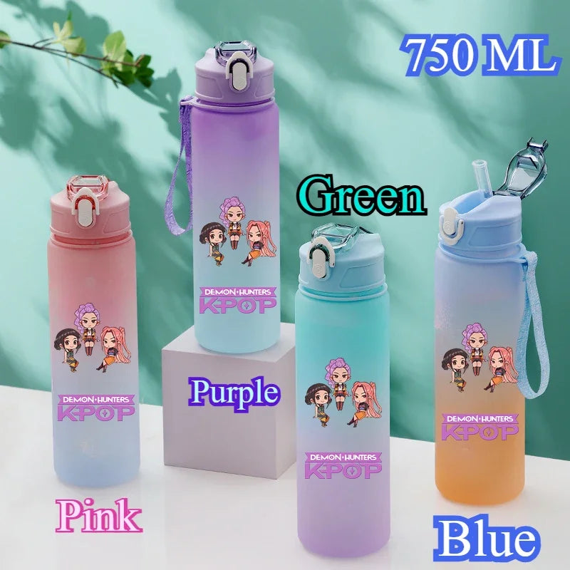 KPop Demon Hunters HUNTR/X Rumi Mira Zoey Water Bottle