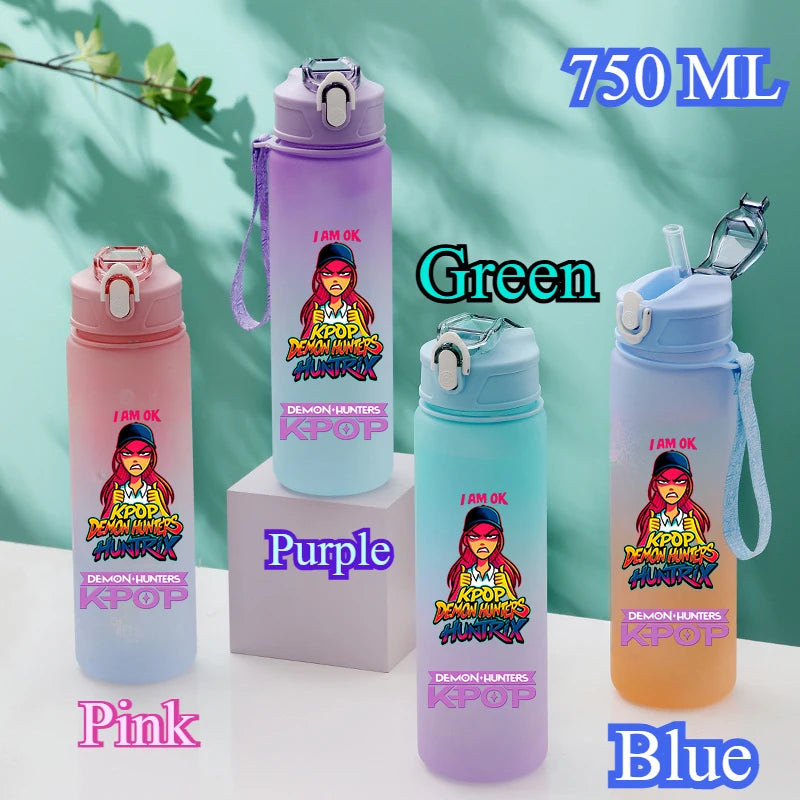 KPop Demon Hunters HUNTR/X Rumi Mira Zoey Water Bottle