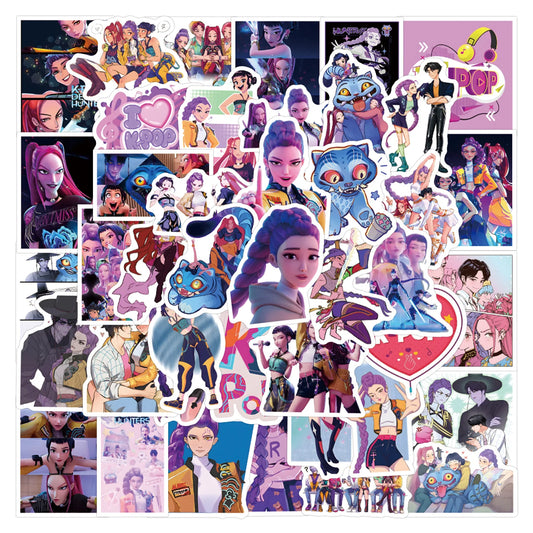 KPop Demon Hunters Stickers 55Pcs Anime