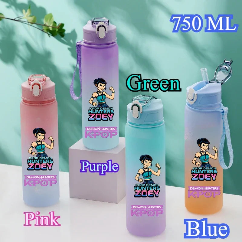 KPop Demon Hunters HUNTR/X Rumi Mira Zoey Water Bottle