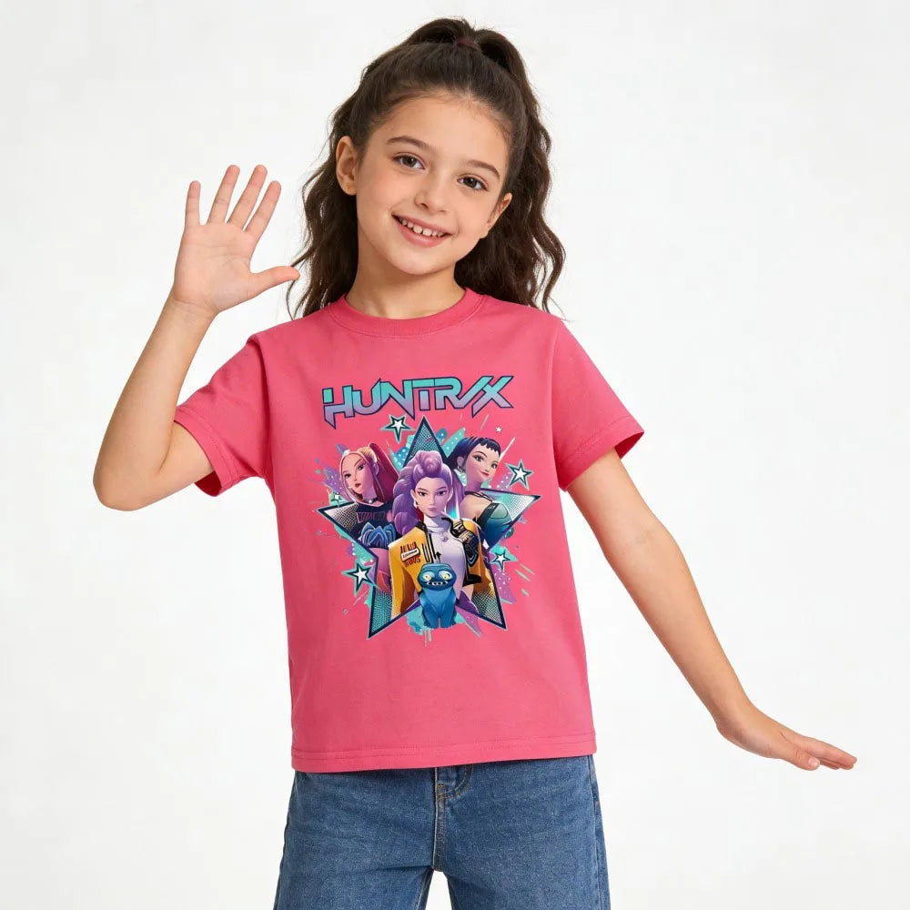 Kpop Demon Huntrix Kids Cotton T-shirt