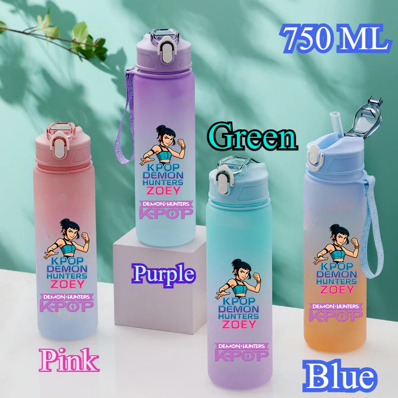 KPop Demon Hunters HUNTR/X Rumi Mira Zoey Water Bottle