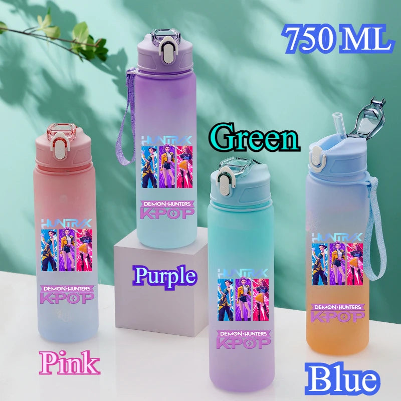 KPop Demon Hunters HUNTR/X Rumi Mira Zoey Water Bottle