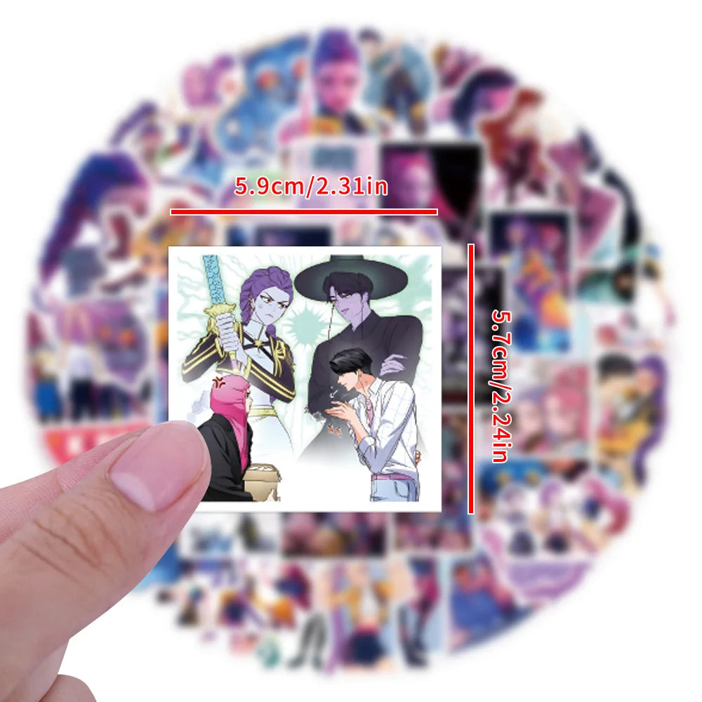 KPop Demon Hunters Stickers 55Pcs Anime
