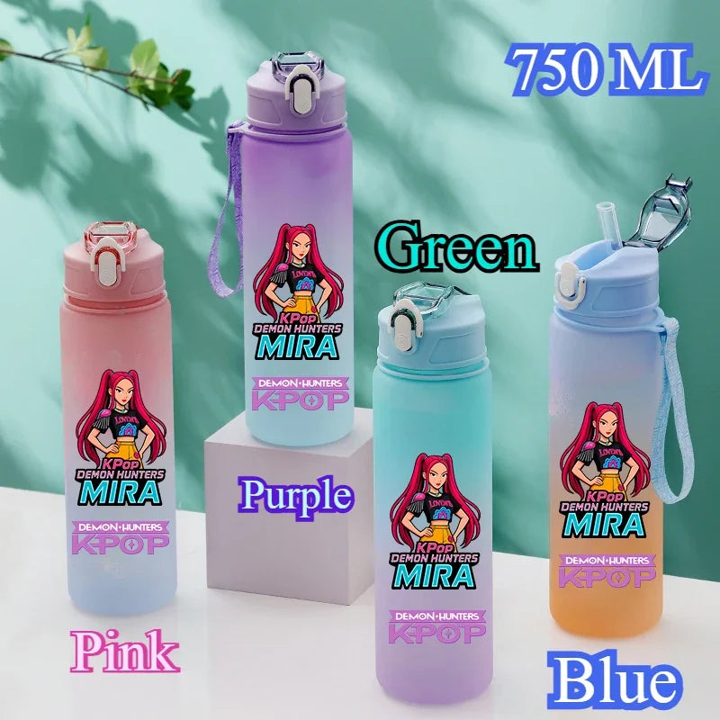 KPop Demon Hunters HUNTR/X Rumi Mira Zoey Water Bottle