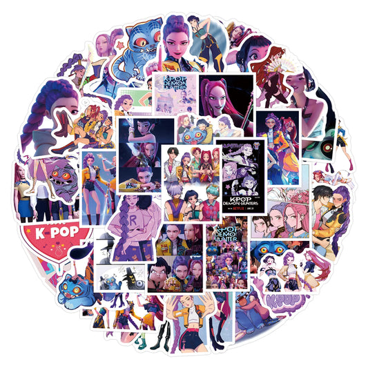 KPop Demon Hunters Stickers 55Pcs Anime
